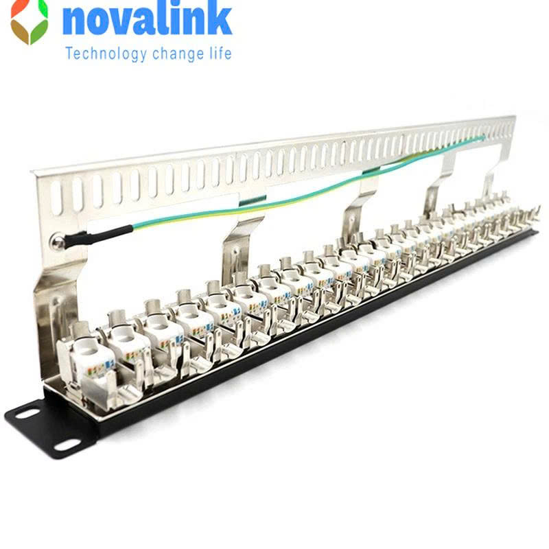 Khung Patch Panel Cat6A 48 Port 2U Novalink CC-06-00064 Chính Hãng