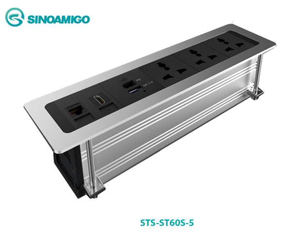 Hộp điện âm bàn Sinoamigo STS-ST60S-5 | USB, HDMI, LAN đa năng