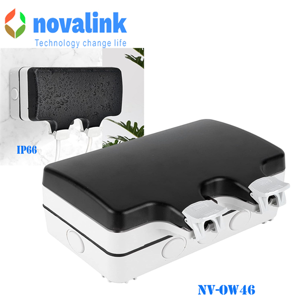 Ổ Điện Ngoài Trời Chống Nước Novalink NV-OW46 | IP66