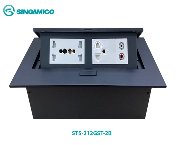 Hộp ổ điện âm bàn ổ điện, mạng LAN, USB, HDMI, âm thanh..Sinoamigo STS-212GST-2B