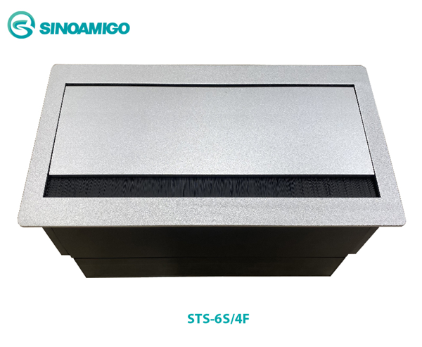 Hộp ổ điện âm bàn Sinoamigo STS-7S/4F Tích hợp ổ điện, mạng, lan, tel