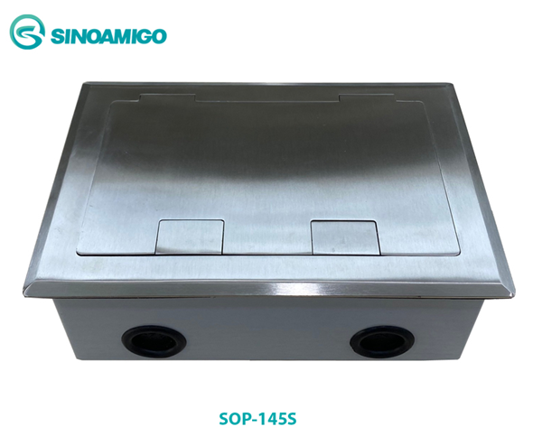 Hộp Ổ Điện Âm Sàn Cao Cấp Sinoamigo SOP-145S Màu Bạc | Chính Hãng, Sang Trọng