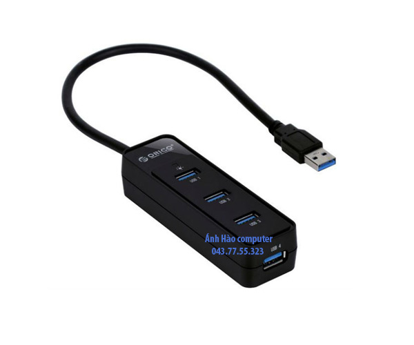 Hub, bộ chia USB 4 cổng 3.0 tốc độ cao chính hãng orico