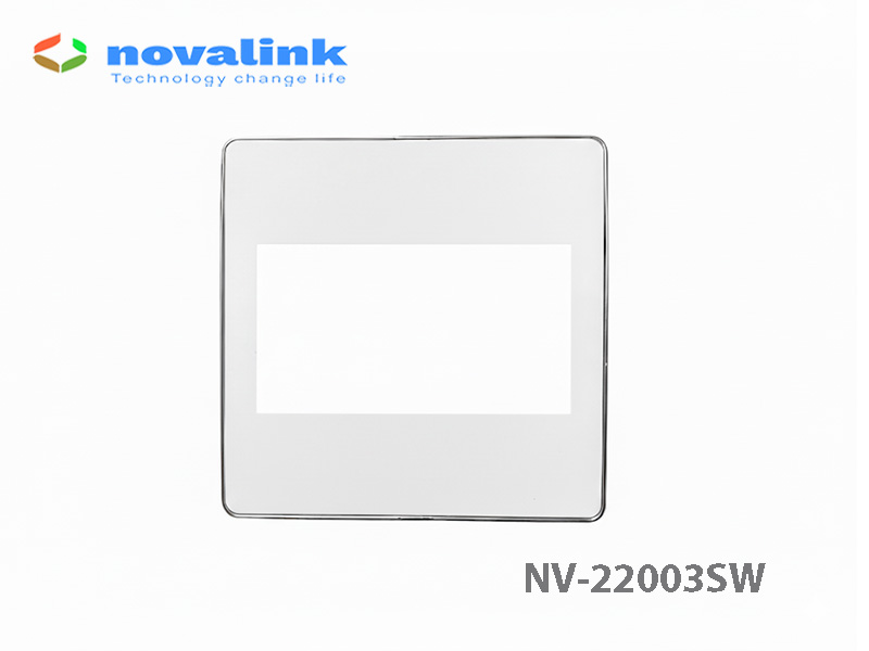 Mặt ổ cắm mạng công tắc 3 cổng hình vuông 86x86 NV-22003SW Novalink