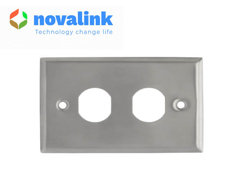 Mặt 2 cổng mạng dùng cho công nghiệp IP44 Novalink CC-12-00007 cao cấp