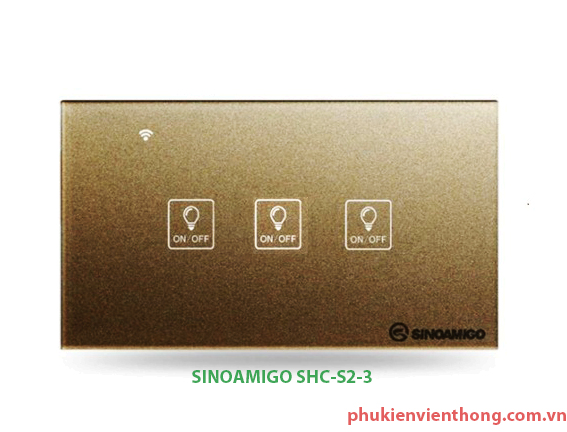 Công tắc thông minh 3 cổng SINOAMIGO SHC-S2-3 điều khiển từ xa