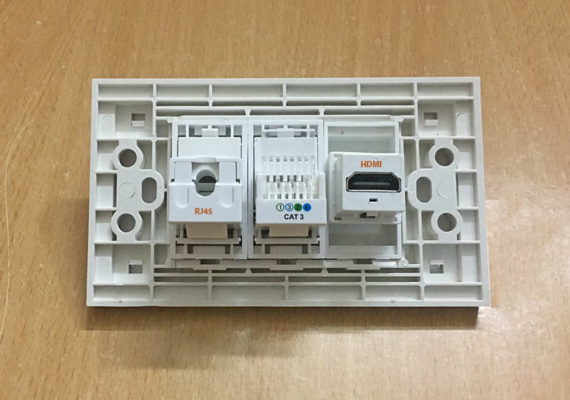 Ổ cắm âm tường HDMI+RJ45+RJ11 NOVA cao cấp