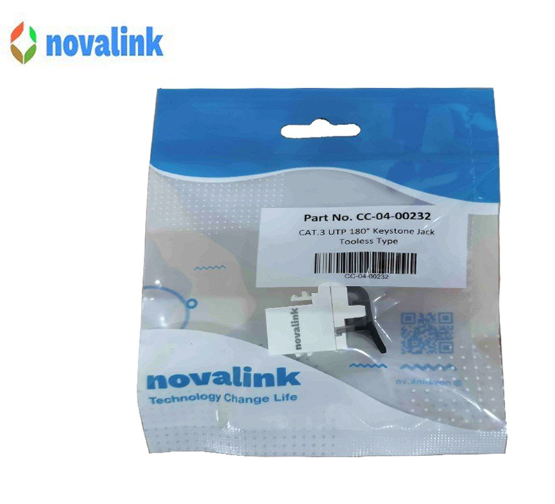 Nhân thoại RJ11,Ổ cắm điện thoại novalink CC-04-00232 hàng chính hãng