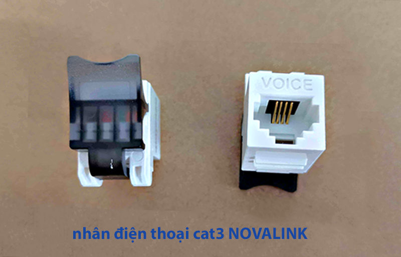 Nhân thoại RJ11,Ổ cắm điện thoại novalink CC-04-00232 hàng chính hãng