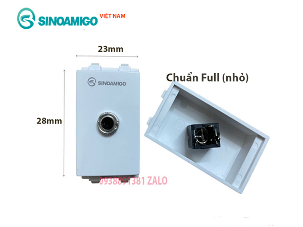 Nhân ổ cắm Audio Jack 3.5mm âm tường
