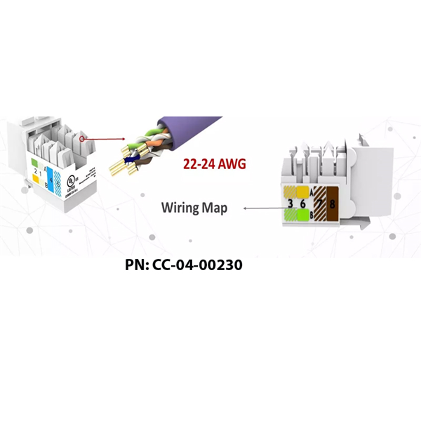 Ổ cắm, Nhân mạng Cat5E Novalink | Chân tiếp xúc mạ vàng 50U | Nhựa cao cấp CC-04-00230