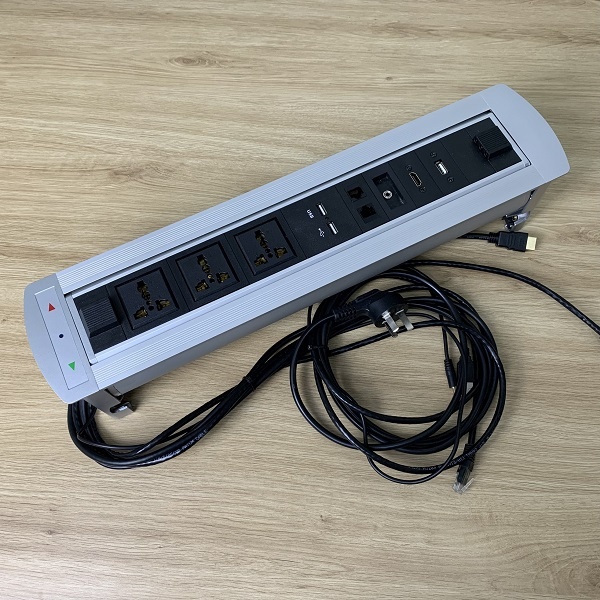 Hộp ổ cắm âm bàn Novalink NV-ST803E tích hợp HDMI USB Type C