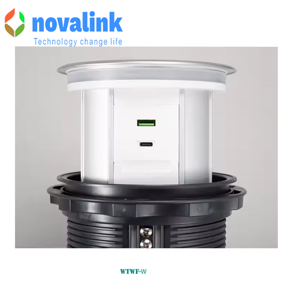 Ổ điện âm bàn bếp Novalink WTWF-W hình tròn cảm ứng cao cấp