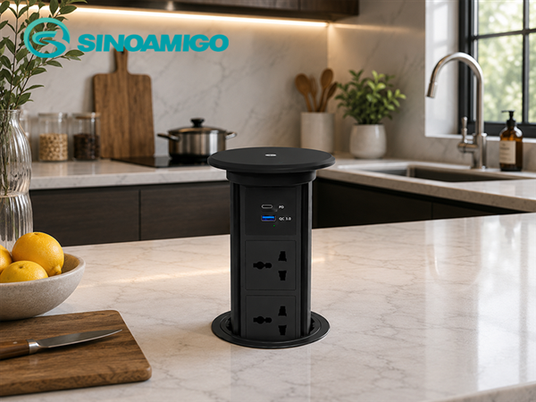 Ổ điện Sinoamigo SMT-6B ch&iacute;nh h&atilde;ng c&oacute; CO CQ sạc kh&ocirc;ng d&acirc;y 15W