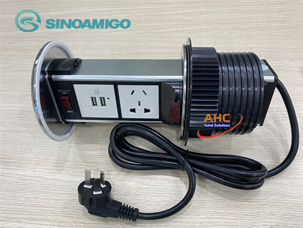 Ổ điện &acirc;m b&agrave;n đảo bếp Sinoamigo STP-1RB-2 t&iacute;ch hợp USB