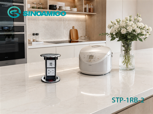 Ổ điện &acirc;m b&agrave;n đảo bếp Sinoamigo STP-1RB-2 t&iacute;ch hợp USB