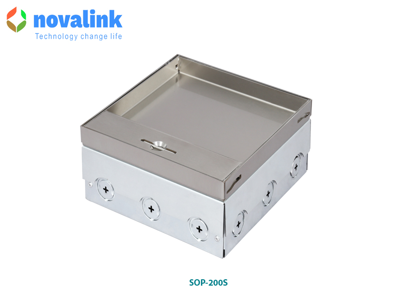 Hộp ổ điện âm sàn nâng 12 modules chính hãng Novalink mã SOP-200S