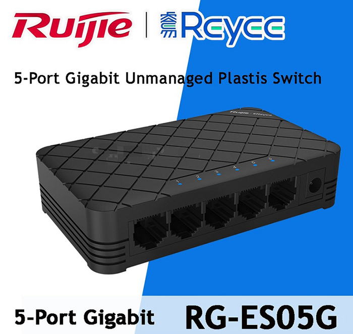 Switch chia mạng 8 cổng 10/100/1000mbps Ruijie Reyee RG-ES08G