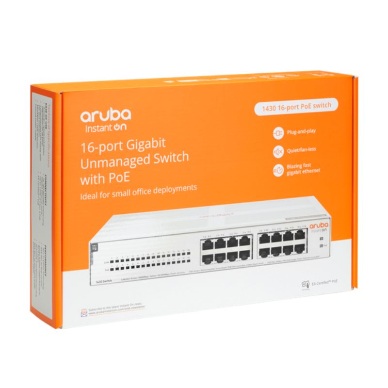 Thiết bị chuyển mạch Aruba 16 cổng gigabit Class4  PoE 124W mã R8R48A