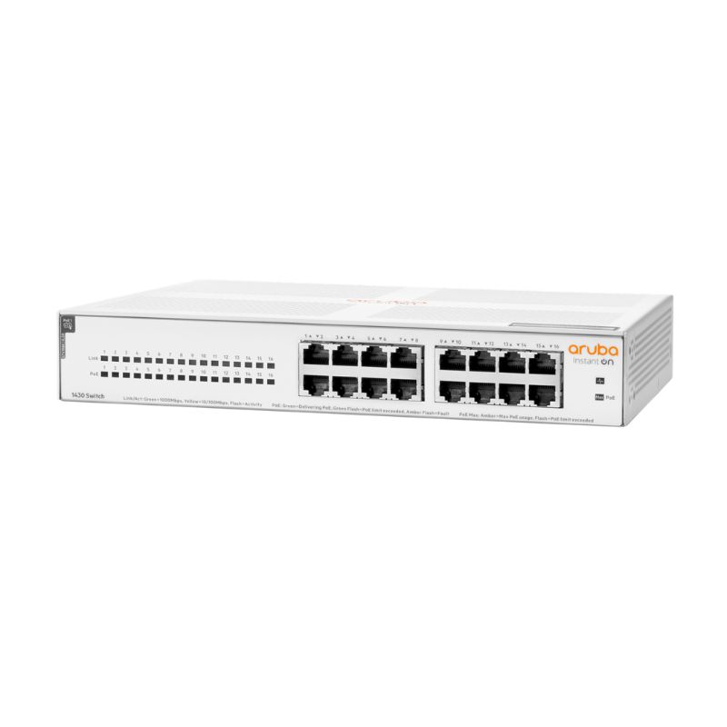 Thiết bị chuyển mạch Aruba 16 cổng gigabit Class4  PoE 124W mã R8R48A