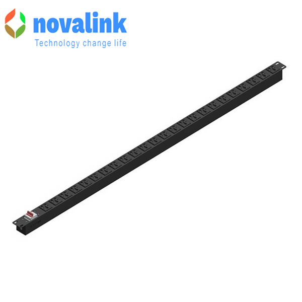 Thanh nguồn PDU 24 ổ cắm điện năng chịu tải cao NOVALINK NV-66204 40A