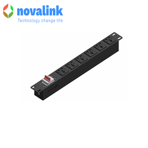 Thanh nguồn PDU 6 cổng đa năng lắp rack