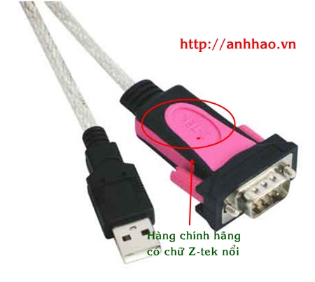 Cáp chuyển USB to com hãng Zteck 2.0