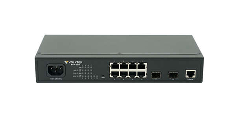 Bộ chia mạng 8 Port Gigabit Managed switch with 2 slot SFP uplink port VOLKTEK MEN-3410
