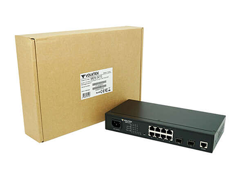 Bộ chia mạng 8 Port Gigabit Managed switch with 2 slot SFP uplink port VOLKTEK MEN-3410