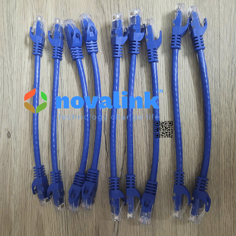Dây nhảy Cat6 dài 0.2m 100% đồng, 24AWG, pass Fluke, màu xanh | Giá tốt