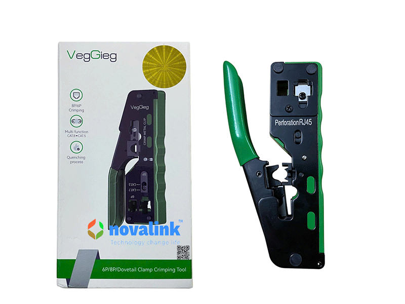 Kìm mạng xuyên thấu Cat5, Cat6, Cat7 Veggieg V-E111 chính hãng | Giá tốt