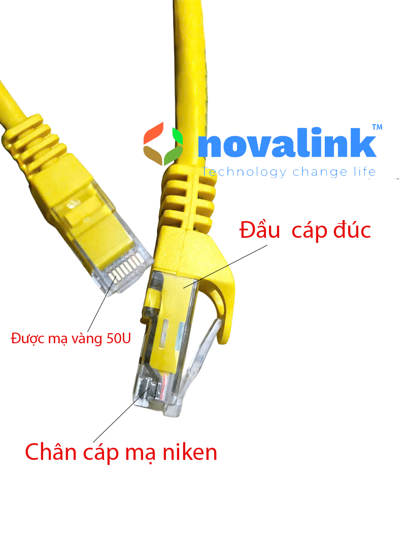Dây nhảy mạng cat6 mầu vàng 