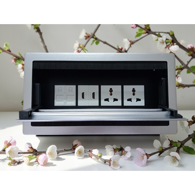 ổ điện &acirc;m b&agrave;n Sinoamigo STS-7S/4F cho b&agrave;n họp