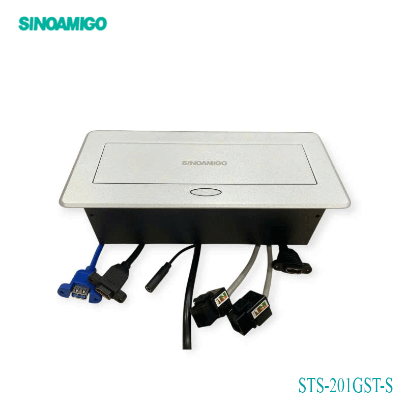 Hộp ổ cắm âm bàn Sinoamigo STS-201GST-S chính hãng