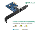 Card mạng PCI-e 1x Gigabit 10 100 1000 Mbps Ugreen 30771