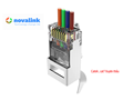 Đầu Bấm, Hạt Mạng Cat6A Cat7 Xuyên Thấu NOVALINK | Mạ Vàng 50U | Hộp 100 Cái