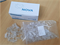 Đầu Bấm Mạng Cat6 Xuyên Thấu Novalink | Mạ Vàng 50U, Hộp 100 Cái
