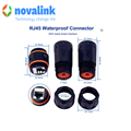 Đầu Nối Dây Mạng Ngoài Trời Novalink NV-WP601A Chính Hãng Hỗ Trợ Cat5 Cat6 Cat7