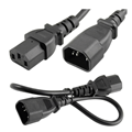 Dây, cáp  nguồn C13-C14 Novalink SN-52000B 3x1.5mm 0.3m (Đen) - Hàng VN, 10A