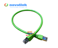 Dây nhảy cat6A STP Bọc chống nhiễu dài 0.5M Novalink NV-63101A màu xanh (Green)