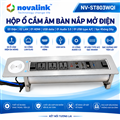 Hộp Ổ Cắm Âm Bàn Nắp Mở Điện NV-ST803WQI | Điện, LAN, HDMI, VGA, USB, Sạc Không Dây