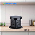 Hộp ổ điện âm bàn bếp Novalink KA-01 – 4 ổ cắm 13A, USB A+C sạc nhanh 15W