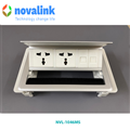 Hộp ổ điện âm bàn Novalink NVL-1406MS màu bạc chính hãng