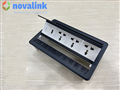 Hộp ổ điện âm bàn Novalink NVL-1408MB màu đen tối đa 8 modules đẳng cấp