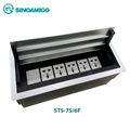 Hộp ổ điện âm bàn Sinoamigo STS-7S/6F 12 Modules lật hai bên cho phòng họp cao cấp