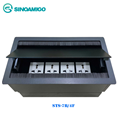 Hộp ổ điện âm bàn  Tích hợp ổ điện, mạng, lan, tel Sinoamigo STS-7B/4F | Nắp lật 2 bên cao cấp