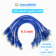Patch Cord Cat6 30cm đầu đúc RJ45 - dây nhảy mạng cho tủ rack