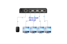 Bộ chia HDMI 4 port Unitek Y-5184 cao cấp, cho tivi 2K, 4K