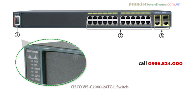 Bộ chia tín hiệu mạng cao cấp CISCO WS-C2960-24TC-L  chính hãng !