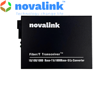 Bộ chuyển đổi quang điện Novalink 2 sợi 1Gb, SC/SM, 25Km | NV-43102D-SM-25